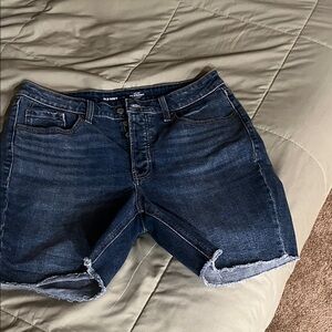 Old Navy Indigo Frayed Hem Denim Shorts